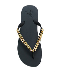 Мужские черные сланцы от Giuseppe Zanotti Design