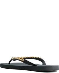 Мужские черные сланцы от Giuseppe Zanotti Design