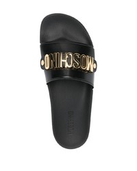 Мужские черные сланцы от Moschino