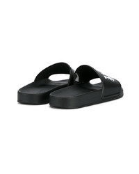 Мужские черные сланцы от Palm Angels