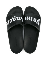 Мужские черные сланцы от Palm Angels