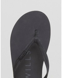 Мужские черные сланцы от Jack Wills