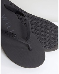 Мужские черные сланцы от Jack Wills