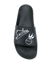 Мужские черные сланцы от McQ Alexander McQueen