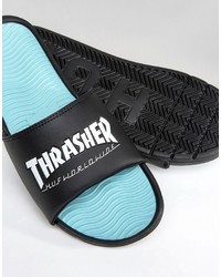 Мужские черные сланцы от HUF