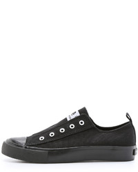 Женские черные слипоны из плотной ткани от Cheap Monday