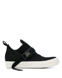 Мужские черные слипоны из плотной ткани от Rick Owens DRKSHDW