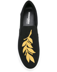 Мужские черные слипоны от DSQUARED2