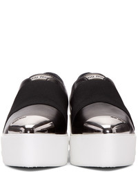 Женские черные слипоны от Miu Miu