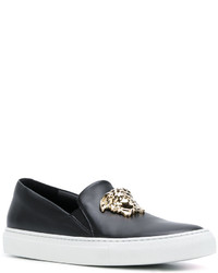 Женские черные слипоны от Versace