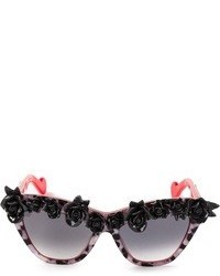 Женские черные солнцезащитные очки с леопардовым принтом от Karlsson