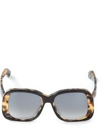 Женские черные солнцезащитные очки с леопардовым принтом от Sportmax