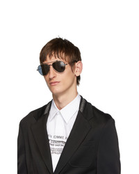 Мужские черные солнцезащитные очки с принтом от Givenchy