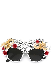 Женские черные солнцезащитные очки с украшением от Dolce & Gabbana