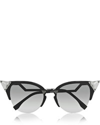 Женские черные солнцезащитные очки с украшением от Fendi