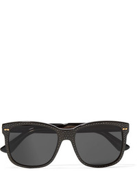 Женские черные солнцезащитные очки с украшением от Gucci