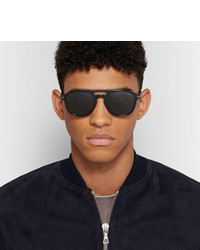 Мужские черные солнцезащитные очки от Brioni