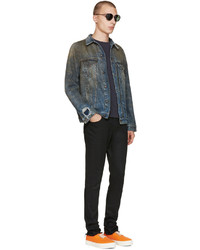 Мужские черные солнцезащитные очки от Dries Van Noten