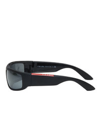 Мужские черные солнцезащитные очки от Prada