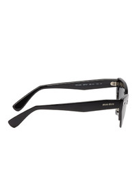 Женские черные солнцезащитные очки от Miu Miu