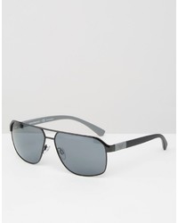 Мужские черные солнцезащитные очки от Emporio Armani