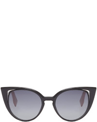 Женские черные солнцезащитные очки от Fendi