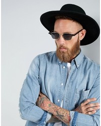 Мужские черные солнцезащитные очки от Reclaimed Vintage