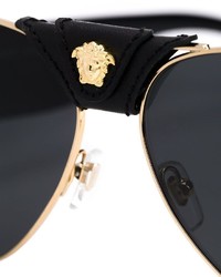 Женские черные солнцезащитные очки от Versace