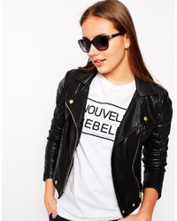 Женские черные солнцезащитные очки от Versace