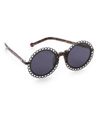 Женские черные солнцезащитные очки от Preen by Thornton Bregazzi
