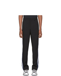 Мужские черные спортивные штаны в вертикальную полоску от Vetements