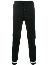 Мужские черные спортивные штаны в горизонтальную полоску от Dolce & Gabbana