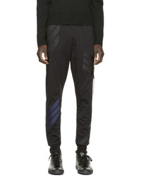 Мужские черные спортивные штаны в горизонтальную полоску от Y-3