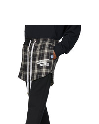 Мужские черные спортивные штаны в шотландскую клетку от Miharayasuhiro