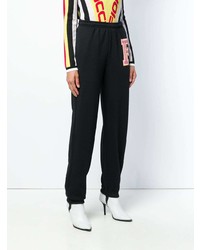 Женские черные спортивные штаны с принтом от Fiorucci