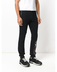 Мужские черные спортивные штаны с принтом от Versace