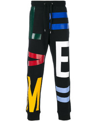 Мужские черные спортивные штаны с принтом от Love Moschino