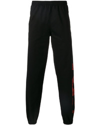 Мужские черные спортивные штаны с принтом от Marcelo Burlon County of Milan