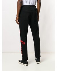 Мужские черные спортивные штаны с принтом от Marcelo Burlon County of Milan