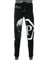 Мужские черные спортивные штаны с принтом от Philipp Plein