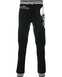 Мужские черные спортивные штаны с принтом от Philipp Plein