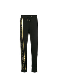 Женские черные спортивные штаны с принтом от Versace Jeans