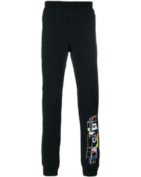 Мужские черные спортивные штаны с принтом от Versace