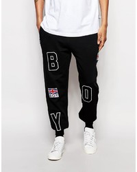 Мужские черные спортивные штаны от Boy London