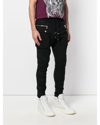 Мужские черные спортивные штаны от Balmain