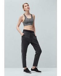 Женские черные спортивные штаны от Mango