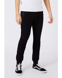 Мужские черные спортивные штаны от Topman