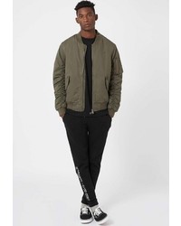 Мужские черные спортивные штаны от Topman