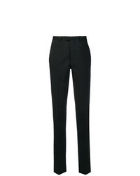 Черные стеганые узкие брюки
