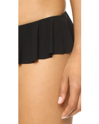 Черные трусики бикини с рюшами от Norma Kamali